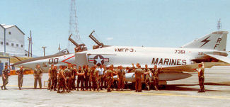 Squadron (1981).  VMFP-3 RF-4 Squadron photo, Guam (1981)